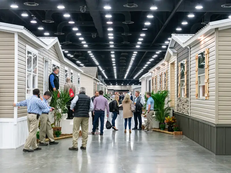 Photo of homes on display at the Louisville Show