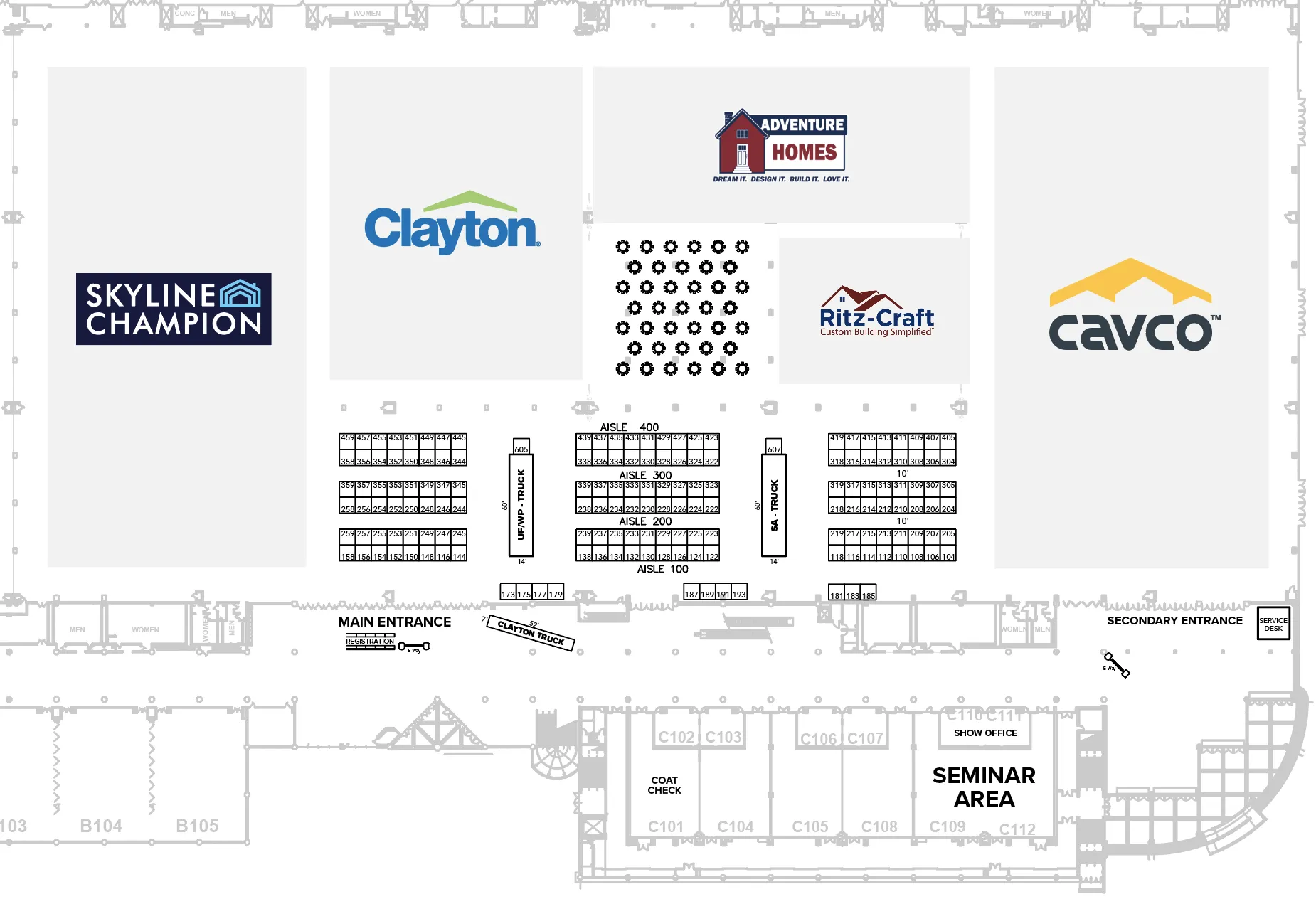 Floor plan of the 2024 Louisville Show